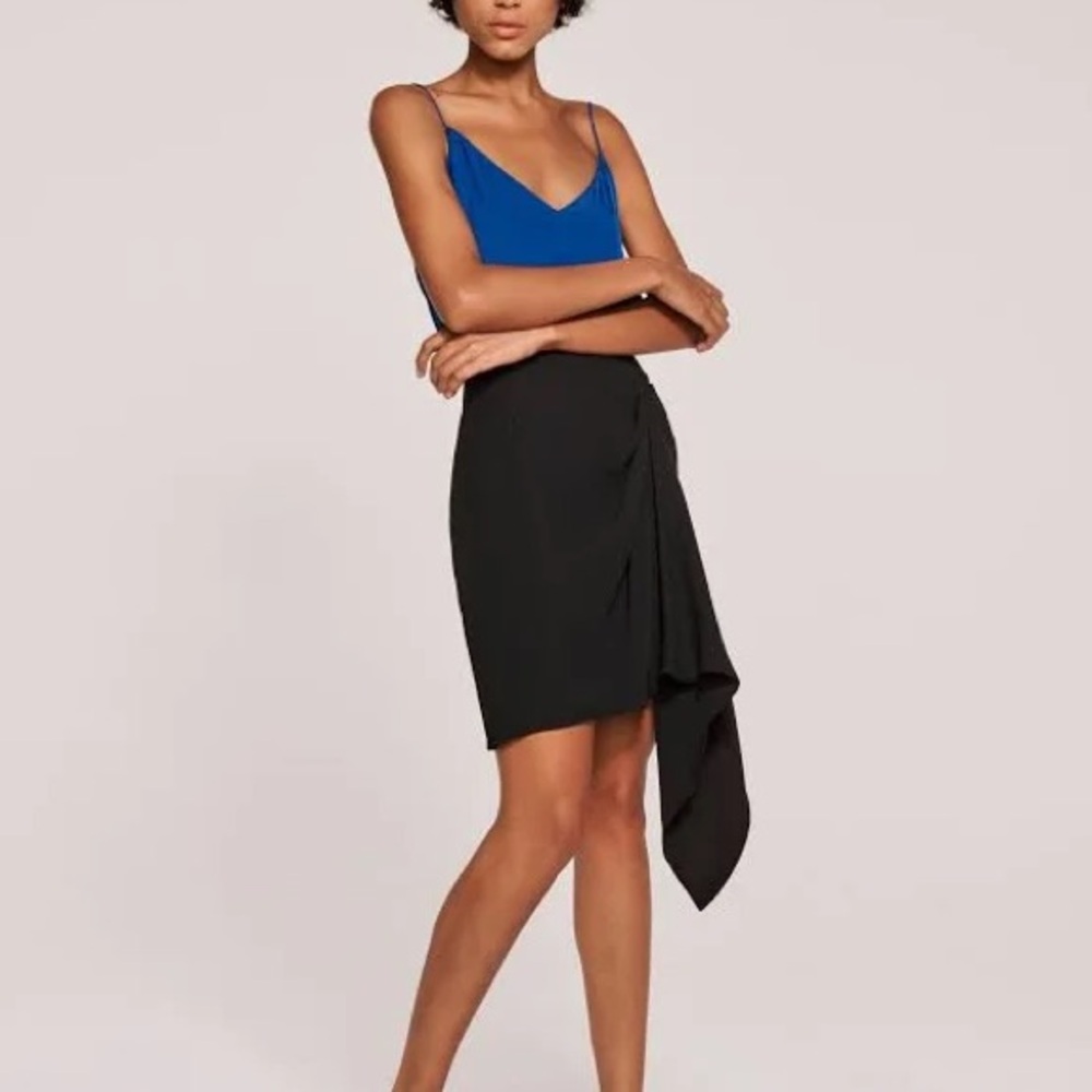 Vince Camuto Black Asymmetrical Cocktail Skirt